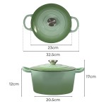 toque 4l enamel dutch oven pot in green colour