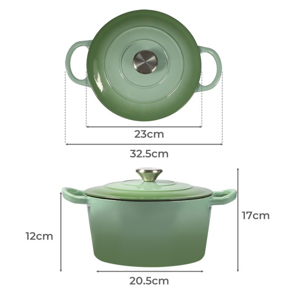 toque 4l enamel dutch oven pot in green colour toque 4l enamel dutch oven pot in green colour