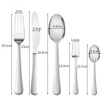 toque cutlery set stainless steel 30pcs silver
