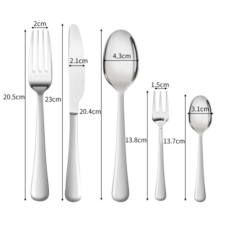 toque cutlery set stainless steel 30pcs silver