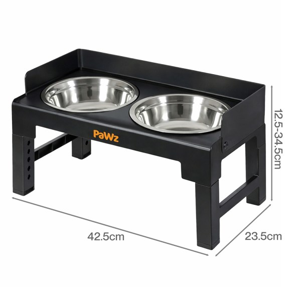 pawz elevated dog bowls pet feeder 6 height adjustable raised food water large pawz elevated dog bowls pet feeder 6 height adjustable raised food water large