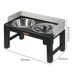 pawz elevated dog bowls pet feeder 6 height adjustable raised food water large