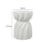levede side table end terrazzo hourglass