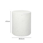 levede side table terrazzo round end
