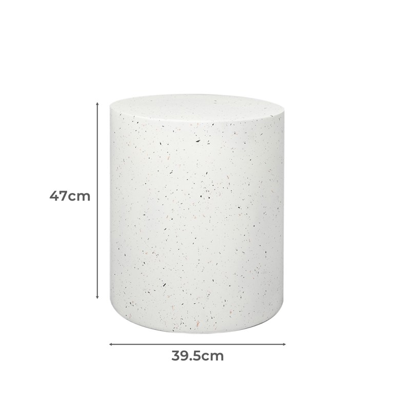 levede side table terrazzo round end