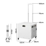 folding shopping trolley cart portable beige