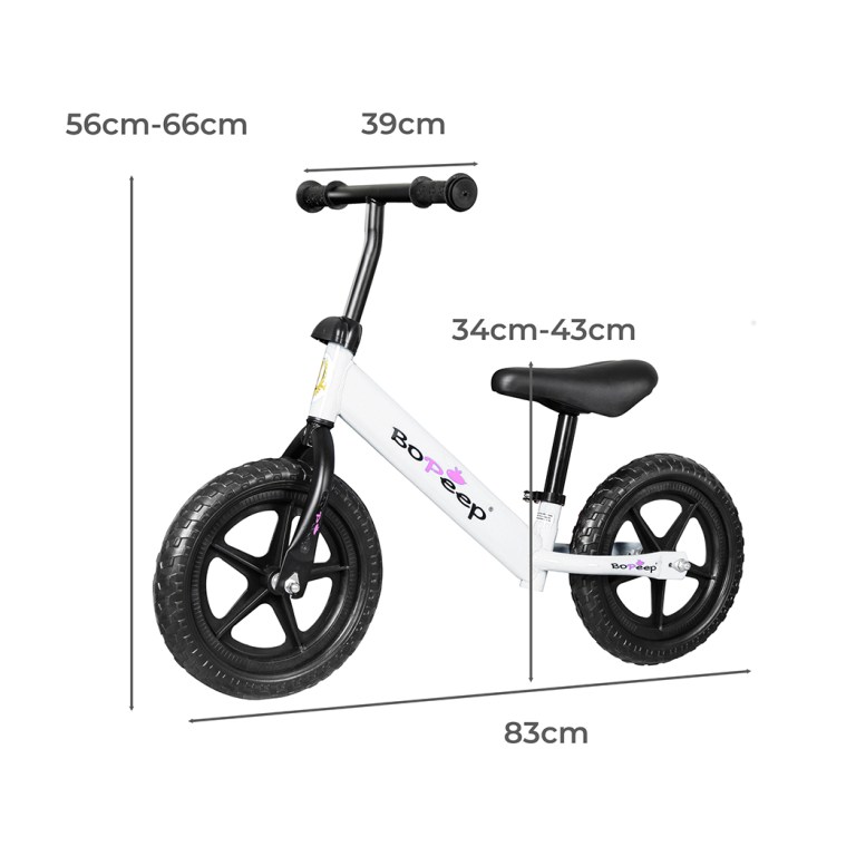 bopeep kids balance bike ride on toys white