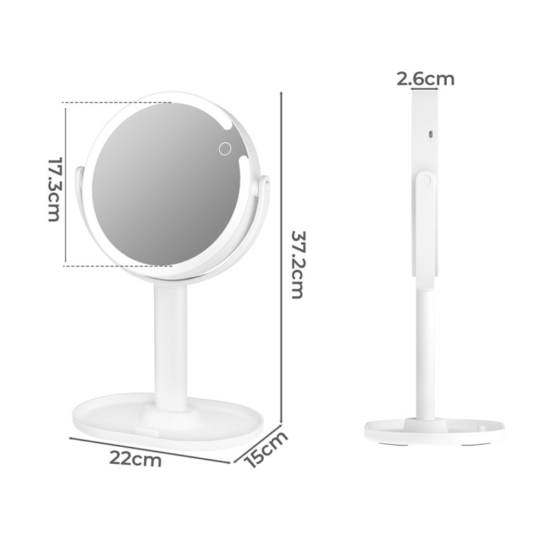 yezi 10x magnifying makeup mirror with led light