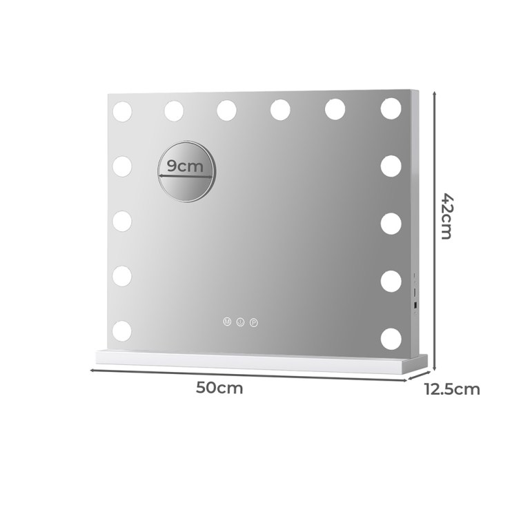 yezi led vanity makeup mirror 42x50cm