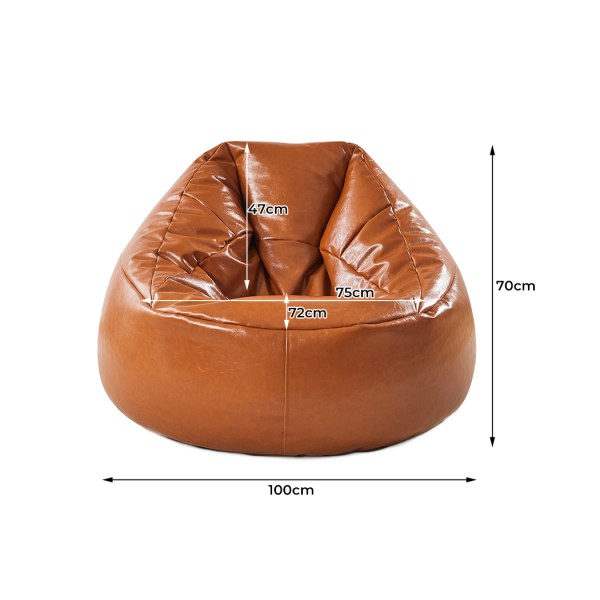 marlow bean bag chair cover pu couch tan marlow bean bag chair cover pu couch tan