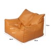 marlow bean bag chair cover pu indoor brown