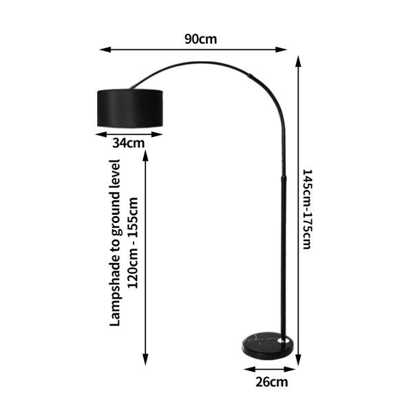 emitto modern led floor lamp reading black emitto modern led floor lamp reading black