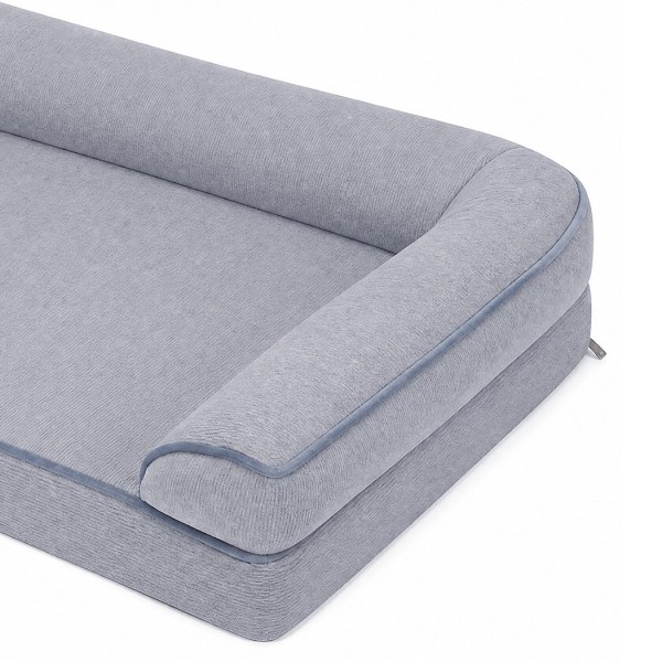 pawz cooling orthopedic dog bed waterproof lining washable memory foam grey l
