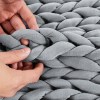 dreamz knitted weighted blanket chunky grey kids