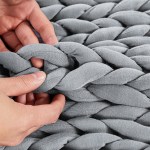 dreamz knitted weighted blanket chunky grey kids dreamz knitted weighted blanket chunky grey kids