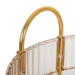 ilus 360� roating makeup organiser vanity countertop shelf cosmetic holder gold