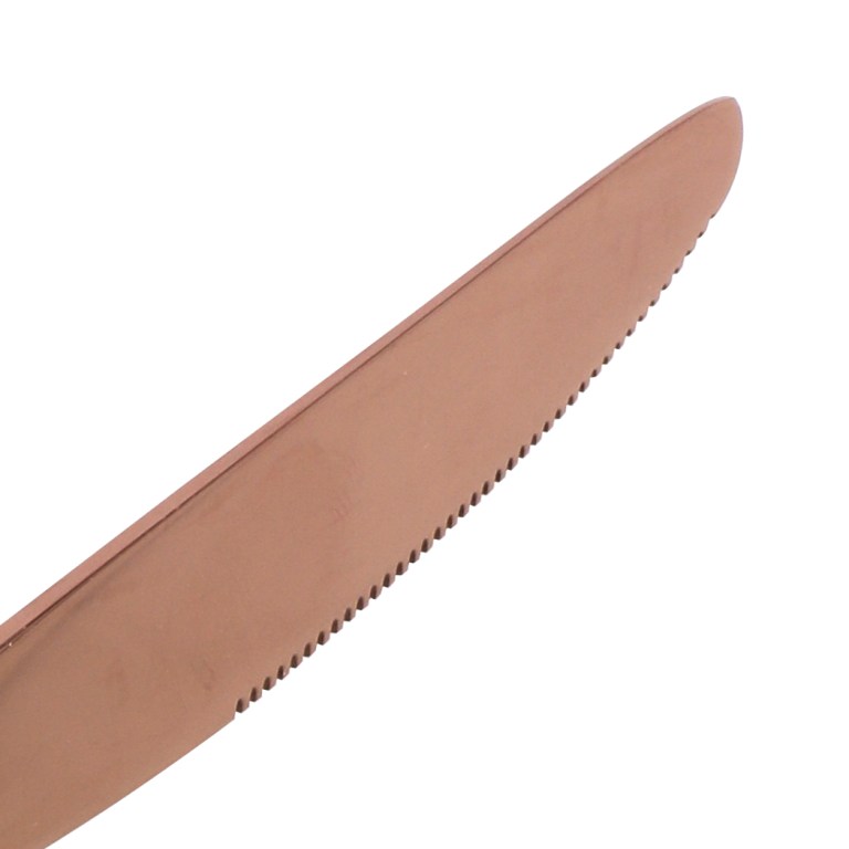 stainless steel cutlery set glossy knife rose gold
