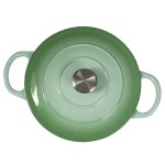 toque 4l enamel dutch oven pot in green colour