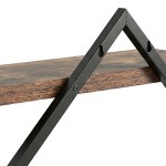 levede wall shelf floating 2 tier storage decorative bookshelf 2 pcs living room