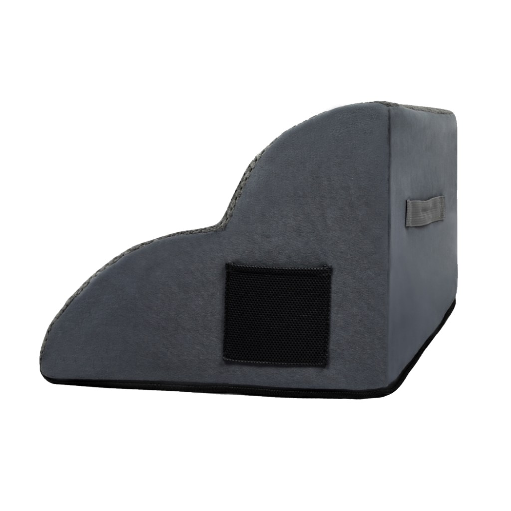 pawz 2 steps pet stairs dog ramp high density foam grey