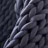 dreamz knitted weighted blanket chunky dark grey double 7kg