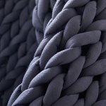 dreamz knitted weighted blanket chunky dark grey double 7kg dreamz knitted weighted blanket chunky dark grey double 7kg