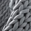 dreamz knitted weighted blanket chunky grey kids
