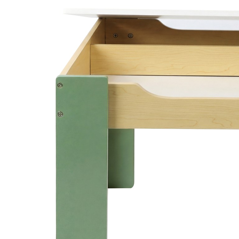 levede kids table and chairs set 3 in 1 chalkboard storage learning dining desk