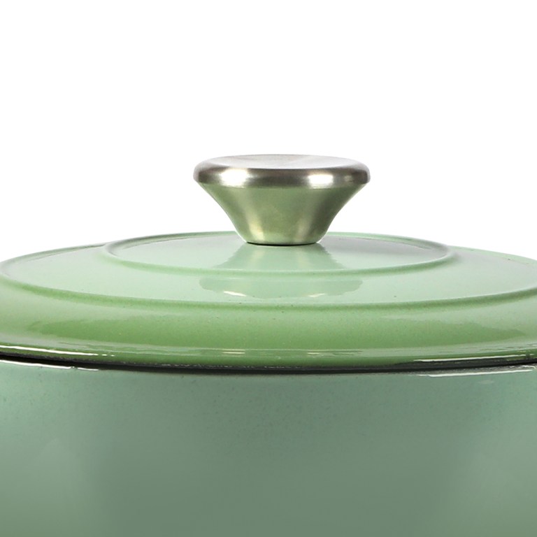 toque 4l enamel dutch oven pot in green colour
