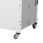 folding shopping trolley cart portable beige