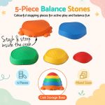 keezi kids stepping stones balance stone set crab indoor outdoor 5pcs keezi kids stepping stones balance stone set crab indoor outdoor 5pcs