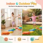 keezi kids stepping stones balance stone set crab indoor outdoor 5pcs keezi kids stepping stones balance stone set crab indoor outdoor 5pcs