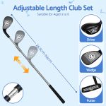 keezi kids golf toy set with 20 balls & 3 adjustable clubs, foot pedal ball launcher portable training toy, indoor outdoor backyard sports game for ages 3 8 keezi kids golf toy set with 20 balls & 3 adjustable clubs, foot pedal ball launcher portable training toy, indoor outdoor backyard sports game for ages 3 8