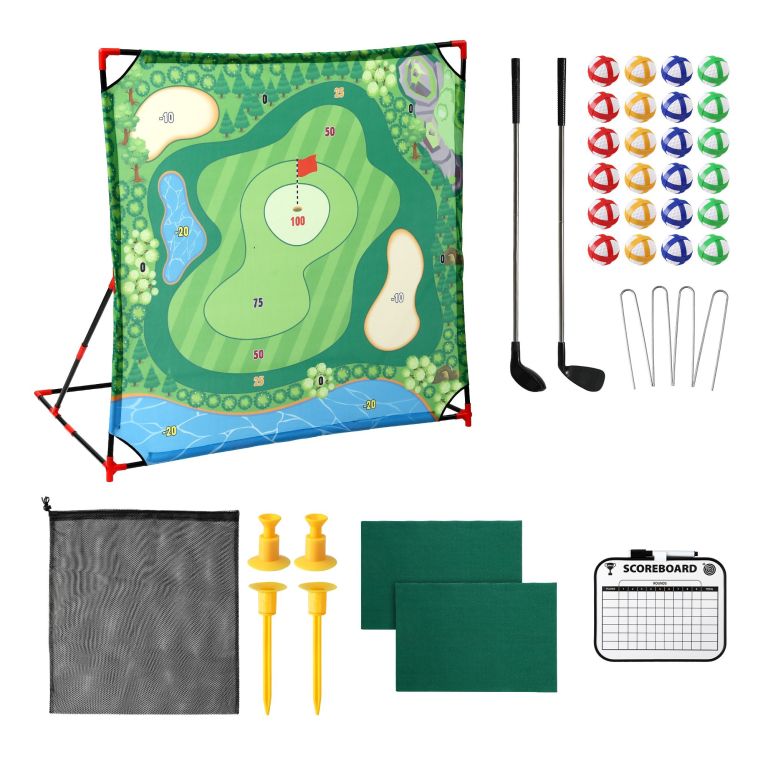 keezi kids golf chipping game set with stand, 24 sticky balls, adjustable club & 2 hitting mats for indoor outdoor ages 3 12 play keezi kids golf chipping game set with stand, 24 sticky balls, adjustable club & 2 hitting mats for indoor outdoor ages 3 12 play