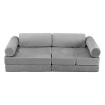 keezi 12pcs modular kids play couch foam sofa set with removable washable cover grey playroom keezi 12pcs modular kids play couch foam sofa set with removable washable cover grey playroom