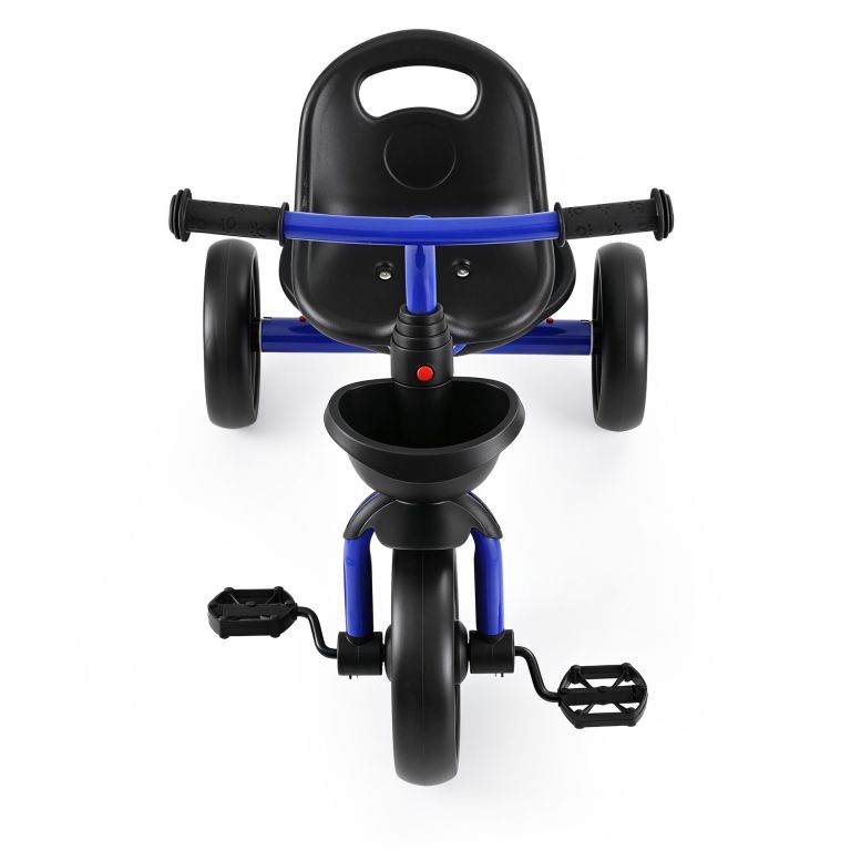 rigo tricycle bike, kids bike with 3 wheels, basket carbon steel 68cm blue