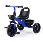 rigo tricycle bike, kids bike with 3 wheels, basket carbon steel 68cm blue