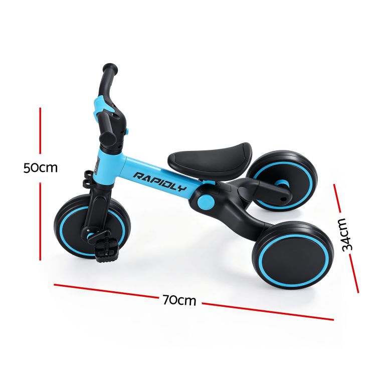 rigo tricycle bike, kids bike with 3 wheels, carbon steel 70cm blue rigo tricycle bike, kids bike with 3 wheels, carbon steel 70cm blue