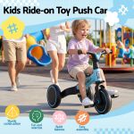 rigo tricycle bike, kids bike with 3 wheels, carbon steel 70cm blue rigo tricycle bike, kids bike with 3 wheels, carbon steel 70cm blue
