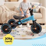 rigo tricycle bike, kids bike with 3 wheels, carbon steel 70cm blue rigo tricycle bike, kids bike with 3 wheels, carbon steel 70cm blue