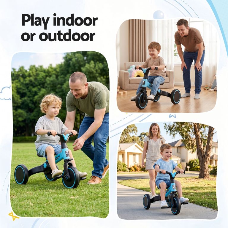 rigo tricycle bike, kids bike with 3 wheels, carbon steel 70cm blue rigo tricycle bike, kids bike with 3 wheels, carbon steel 70cm blue