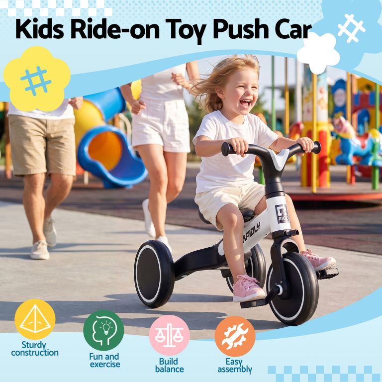 rigo tricycle bike, kids bike with 3 wheels, carbon steel 70cm white rigo tricycle bike, kids bike with 3 wheels, carbon steel 70cm white