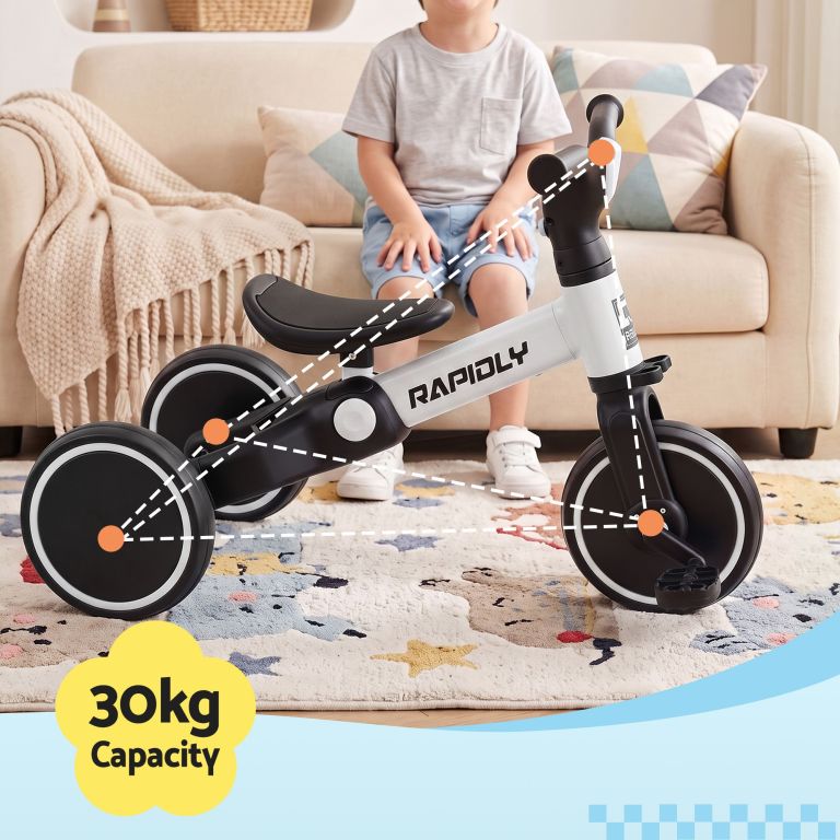 rigo tricycle bike, kids bike with 3 wheels, carbon steel 70cm white rigo tricycle bike, kids bike with 3 wheels, carbon steel 70cm white
