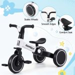 rigo tricycle bike, kids bike with 3 wheels, carbon steel 70cm white rigo tricycle bike, kids bike with 3 wheels, carbon steel 70cm white
