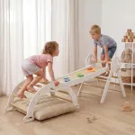 bopeep kids climbing toys sets toddler toys triangle arch climber indoor white