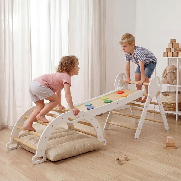 bopeep kids climbing toys sets toddler toys triangle arch climber indoor white bopeep kids climbing toys sets toddler toys triangle arch climber indoor white
