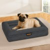pawz m size orthopedic dog bed with corduroy removable cover waterproof washable grey