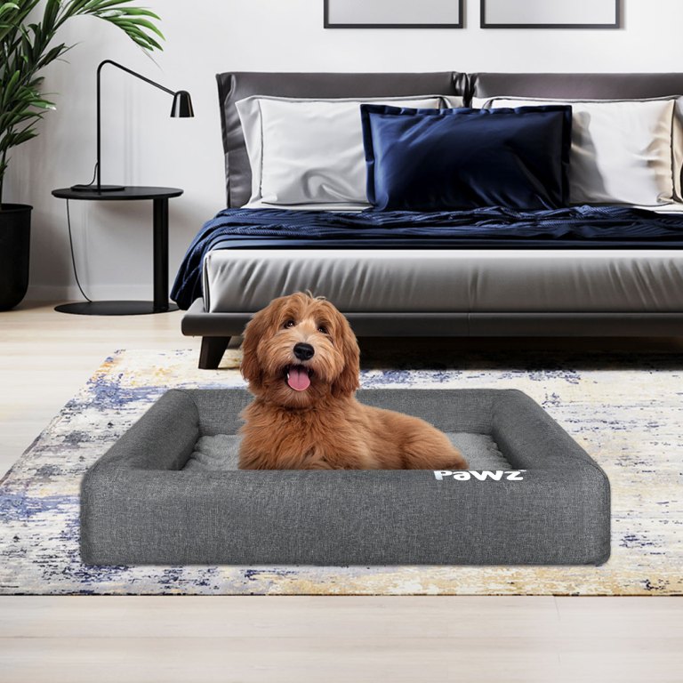 pawz memory foam pet bed calming dog m medium