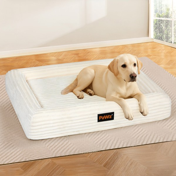 pawz xl size orthopedic dog bed with corduroy removable cover waterproof washable beige pawz xl size orthopedic dog bed with corduroy removable cover waterproof washable beige