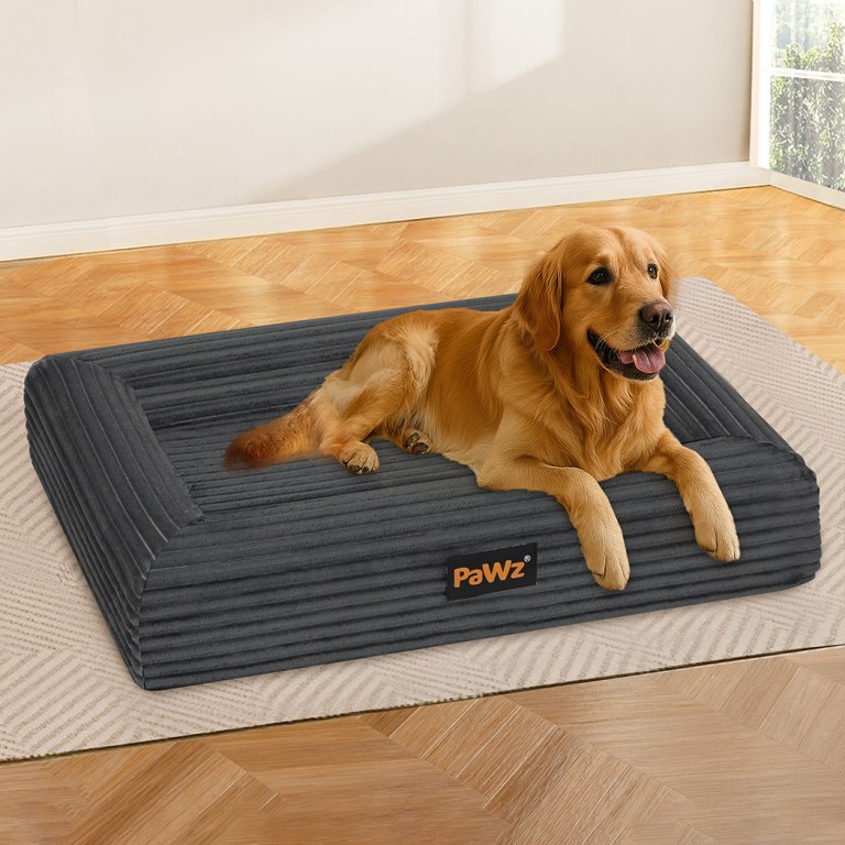 pawz xxl size orthopedic dog bed with corduroy removable cover waterproof washable grey pawz xxl size orthopedic dog bed with corduroy removable cover waterproof washable grey